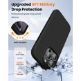 thumbnail image 2 of KOMI Designed for iPhone 16 Pro Case,Shockproof Liquid Silicone Protective Phone Case with Soft Anti-Scratch Microfiber Lining Ultra Slim Drop Protection Phone Cover 6.3 inch Black, 2 of 5