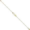 thumbnail image 2 of 14K Yellow Gold Safety Pin With Heart Bracelet Made In Italy fb1869-7, 2 of 5