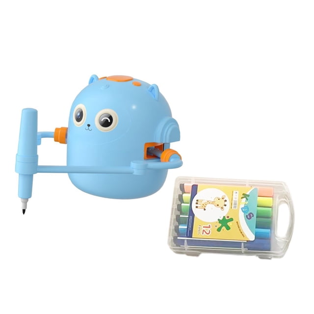 Máquina de dibujo de robot de dibujo para niños con 100 cartas Pintura creativa Aprendizaje Juguete Cute para niños Niñas 3 4 5 6 7 8 años