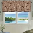 thumbnail image 3 of Brown Coffee Cup Farmhouse Short Window Curtain Valances, Vintage Coffee Beans Love Heart Rod Pocket Kitchen Valances for Living Room Bedroom Bathroom Cafe 42" x 18", 3 of 8