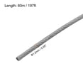 thumbnail image 2 of 197Ft(60M) Wire Rope 304 Stainless Steel Cable 3/64" (1.2 mm) Vinyl Coated with 10pcs Aluminum Sleeves Transparent, 2 of 7