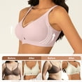 thumbnail image 3 of Qylux Women's Wireless No Underwire Bras Seamless Full Coverage Push Up Bralette, Comfortable Everyday Bra,Pink,2XL, 3 of 8