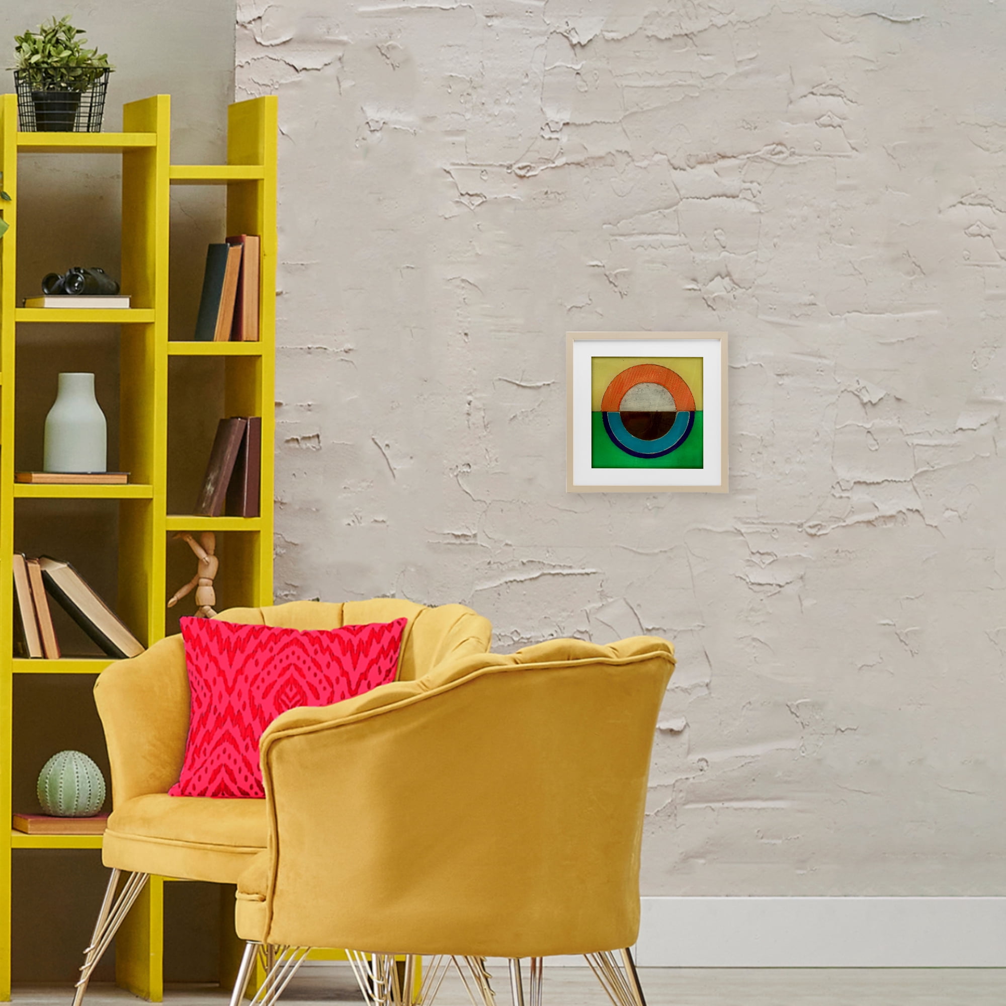 Stupell Industries Balanced Circle Symmetry Birch Framed Print Under Glass, design by Matthew Finger