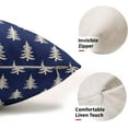 thumbnail image 2 of Christmas Lumbar Pillow Covers 12x20 Set of 2 Navy Blue Xmas Tree Rustic Style Winter Decorative Outdoor Pillowcases Holiday Decorations Throw Cushion Case Decor for Couch Sofa Bed, 2 of 5
