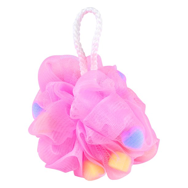 Home Bathroom PE Body Cleaning Washing Bath Tool Shower Mesh Ball Pouf