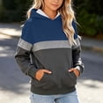 thumbnail image 5 of Jalioing Color Block Hoodie for Kids Casual Long Sleeve Pullover Tops Boys Girls Fall Winter Comfy Hooded Sweatshirt, 5 of 6