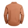 thumbnail image 5 of Mens Loose Fit Long Sleeve Shirt Casual Retro Button Down Top for Out Commute Breathable Lightweight Workwear Champagne M, 5 of 5
