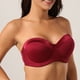 thumbnail image 4 of Sujetador con aros para mujer, copa 1/2, Push Up, tirantes extraíbles, sujetador suave y sedoso, sujetador con aros, rojo 42D, 4 of 7