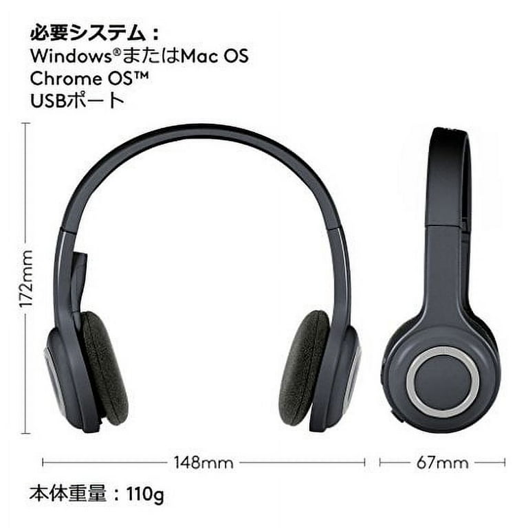 Logitech Headset Computer H600r Wireless Connection via Stereo USB 
