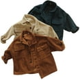 thumbnail image 7 of 1-6Y Toddler Boys Girls Clothes Button Down Shirt Long Sleeve Kids Fall Corduroy Outfits, 7 of 7