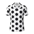 thumbnail image 2 of Daiia Soccer Ball Pattern Men’s Polo Shirts,Solid Deck Shirt,Classic Fit, Breathable Cotton Polo for Casual and Sport Wear-4X-Large, 2 of 7
