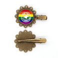 thumbnail image 1 of Matasellos de LGBT Arcoiris de amor Unbranded Tocado de pieza de pelo de horquilla de flor de metal vintage, 1 of 3