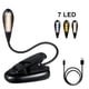 thumbnail image 2 of Lámpara de lectura lámpara de libro recargable, lámpara de libro LED, portátil y flexible, brillo de 3 niveles, adaptador de corriente y cable USB incluidos Fokelyi LN-1141, 2 of 5