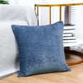 thumbnail image 2 of PiccoCasa Soft Water Repellent Throw Pillow Covers 16x16 Inch Navy Blue, 2 of 7