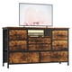 thumbnail image 3 of Cajón cómoda mesa de TV para 55-pulgada tv: long dormitorio cómoda con power outlets, adjustable LED lights, y wood top para sala de estar o entrada, 3 of 8