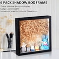 thumbnail image 5 of SINTOBIZZY 6 Pack Shadow Box Frame, 8 X 8 Inches Wood Shadow Boxes Display Cases,1.2 Inch Interior Depth, Ideas for Memorabilia Pictures Flowers Medals Tickets (Black), 5 of 8