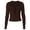 Coffee, variant on Outdoor Tops for Women Lace Trim Turtleneck Fashion Stretch Basic Beach Clothes for Women,Red,S
