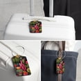 thumbnail image 6 of Square PU Leather 2 Pack Travel Tag - Bag Tag - Suitcase Tag with Privacy Cover and Stainless Steel Ring - Suitable for Travel, Backpack, and Handbag Cactus, 6 of 7