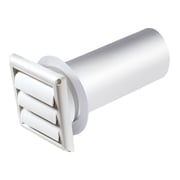 Vent Hood w/Pipe & Collar-White Assembled-4"