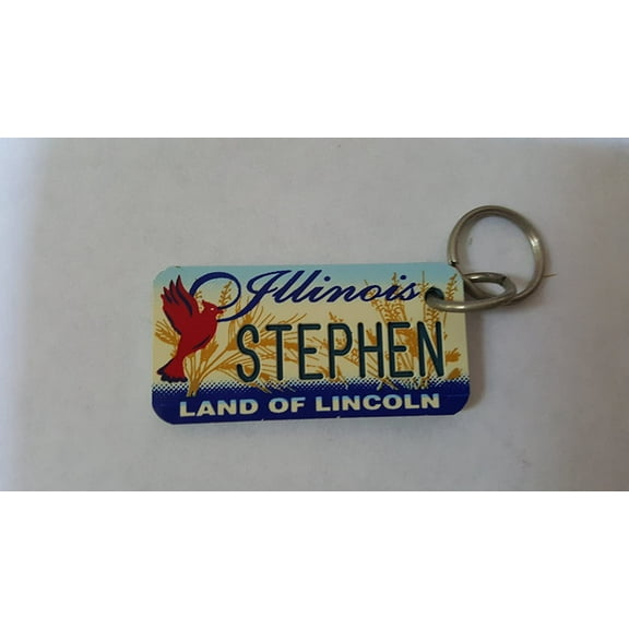 Illinois Land of Lincoln Stephen Keychain Key Holder Key Ring New