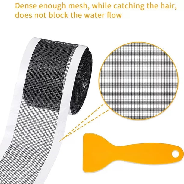 Colador De Mampara De Ducha Filtro de pelo de baño de 10 metros, tapón de pelo de agua de 70mm x 10m para fregadero de cocina, alcantarillado Likrtyny Para estrenar