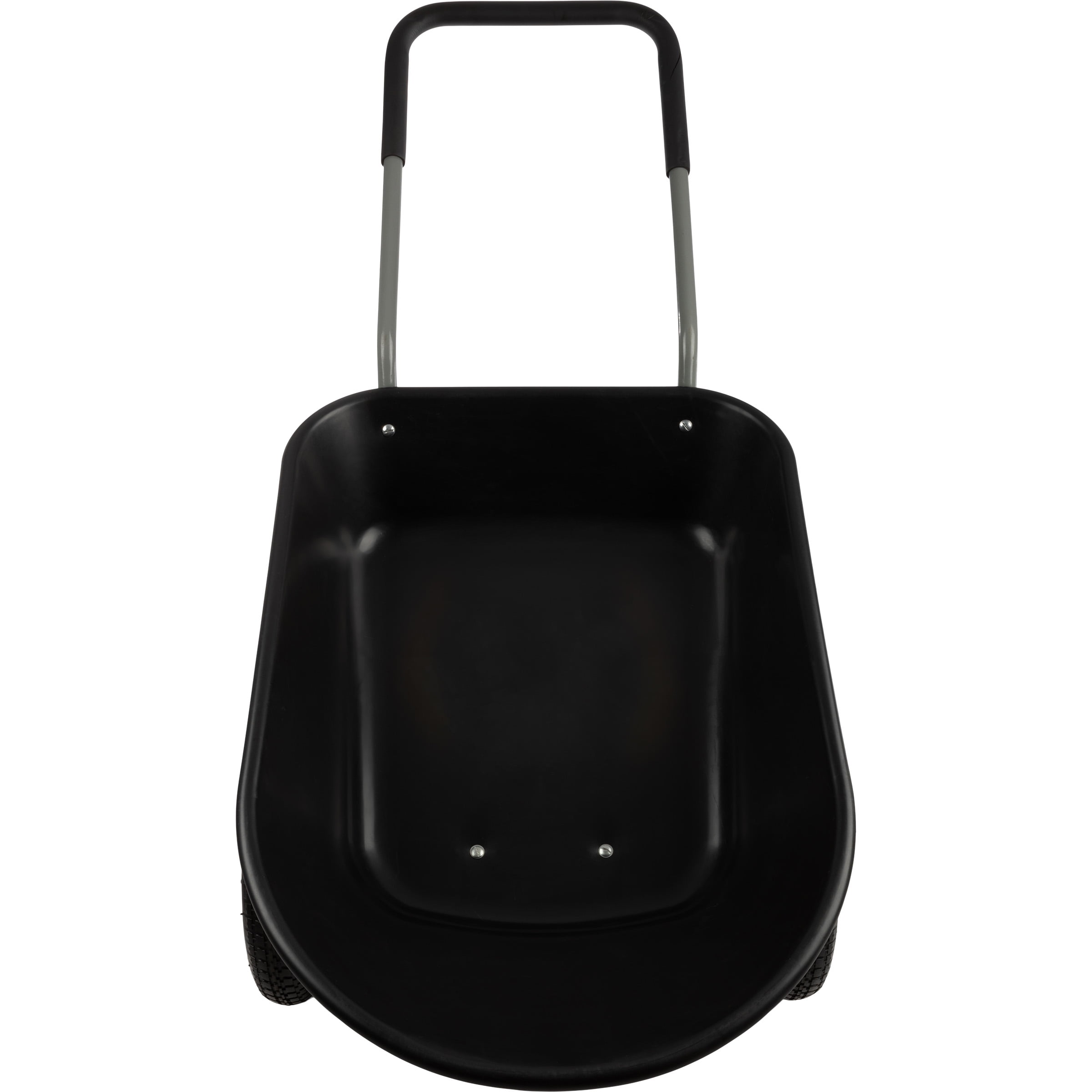 Pure Garden 2-Tire Wheelbarrow with 300lb Capacity and Padded Handle, Black