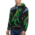 thumbnail image 2 of Bingfone Space Dino Cartoon Black Men'S Drawstring Hoodie Long Sleeve Pocket Sweatshirts-3x-Large, 2 of 9