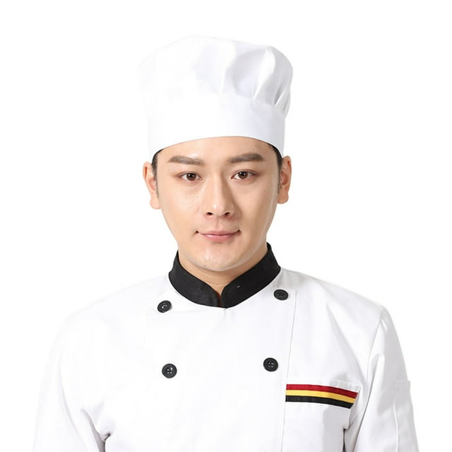 Binwennn Barber Apron with Pockets Pancake Apron Blank Aprons for Kids Size Chef Hat Adult Adjustable Kitchen Cooking Chef Cap