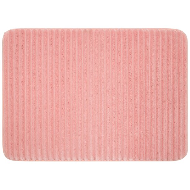 Mainstays Performance Ribbed Quick Dry Memory Foam Bath Mat, Dusty Rose