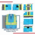 thumbnail image 3 of KAYGO Safety Vest with Pockets - High Visibility Reflective Vest ANSI Class 2 Construction Vest, 3 of 6