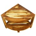 thumbnail image 4 of Strata Furniture 18x15" Traditional Wood Shower Stool/Corner Table in Natural, 4 of 5