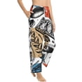 thumbnail image 2 of Balery French Food print Women's Pajama Pants,Ultra Lightweight Pjs,Lounge Pant-Medium, 2 of 9