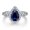 Platinum Blue Master, variant on Sterling Silver Combination Ring Set for Women, High-Quality Fashion Jewelry with a Beautiful, European and American Style Drop Shape Design