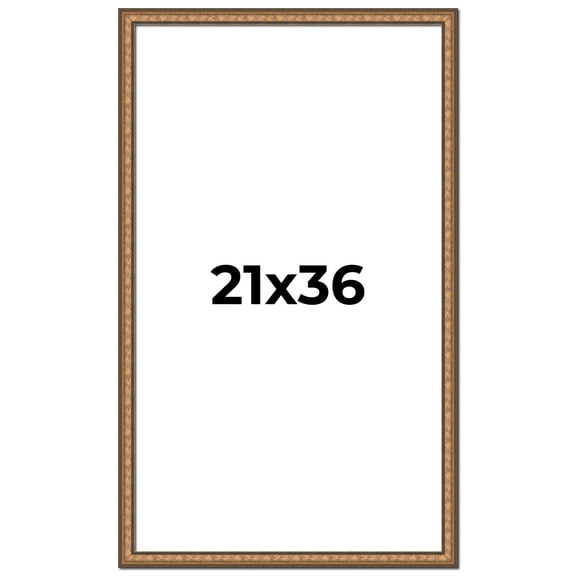 21x36 Frame Gold Real Wood Picture Frame Width 1.25 inches | Interior Frame Depth 0.5 inches |
