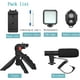 thumbnail image 3 of innotech Kit de Vlogging Sc para iPhone, Android (con Trípode), con Mini Luz de Video LED + Micrófono Cardioide + Clip para Teléfono + Trípode para Videollamadas, Vlogging, YouTube, Instagram, TikTok, 3 of 13