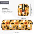 thumbnail image 3 of Easygdp Happy Halloween para Estuche de Lápices de Cuero, Estuche de Papelería de Cuero, Estuche de Gran Capacidad con Cremallera, 3 of 7