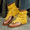 thumbnail image 2 of Mostsola Flip Flops for Women Suede Gladiator Sandals Cowboy Cowgirl Ankle Boots Casual Flats, 2 of 4