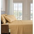 thumbnail image 2 of 1500 Thread Count 6-Piece DAMASK STRIPE Bed Sheet Set, King Chocolate Brown, 2 of 8