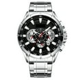 thumbnail image 1 of Reloj Curren/Karien 8363 para hombre, correa de acero de cuarzo, reloj para hombre, calendario deportivo, reloj de comercio exterior, color blanco y negro yeacher estándar, 1 of 2