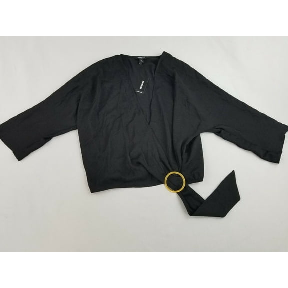 new EXPRESS women blouse top shirt 97 865 1001 08655391 0058 black sz S $49.90