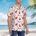 thumbnail image 6 of Strawberry Men'S 3d Print Casual Button Down Shirts, Novelty Hawaiian Short Sleeves S, 6 of 8
