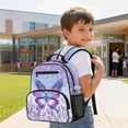thumbnail image 3 of KUIFORTI Butterfly Print Toddler Backpack Girls Kids School Bag with Multiple Storage Pockets Adjustable Straps 13.5 Inch for Preschool Kindergarten School Supplies, 3 of 7