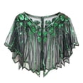 thumbnail image 3 of jiaxiM Shawl Wraps for Women 1920s Wedding Bridal Wrap Sequin Beaded Shawl for Evening Dresses Wedding Gatsby Party Harlem Night, 3 of 4