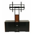 thumbnail image 4 of Versatile TV Stand with Mount & Multimedia Storage Cabinet for Up to 90" TV, Caster & Adjustable Feet Included, Dark Birch/Black, 4 of 8