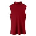thumbnail image 4 of RMGVDSD Tank Tops for Women 2025 Women's Fashion Solid Color Inside Small Shirt Sleeveless Turtleneck Tank Tops Base Shirt Workout Basic Tanks, 4 of 4