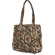 Vera Bradley Women's Exclusive Premium Cotton Open Tote Bag in Blooming Paisley