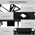thumbnail image 4 of Outsunny 2-Piece Folding Chaise Lounge, Reclining Tanning Chairs, Black, 4 of 9