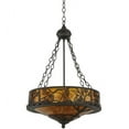 thumbnail image 4 of Meyda 143543 20 in. Whispering Pines Inverted Pendant, Oil Rubbed Bronze & Amber Mica, 4 of 5