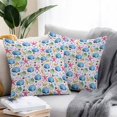 thumbnail image 5 of Outdoor Waterproof Pillow Covers Pack of 2, Summer Ocean Shell Starfish Conch White Background Decorative Throw Pillowcases Cushion Covers for Garden Patio Tent Sofa Couch, 18x18 inch, 5 of 8