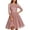 Pink, variant on Women's Dress Glitter 3/4 Sleeve A-Line Cocktail Elegant Round Neck Midi Party Dress for Wedding Guest Prom Homecoming Sparkly Tulle Semi Formal Evening Gown
